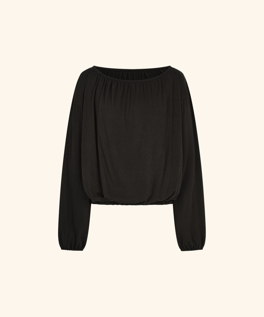 레터프롬문 Softy Boat Neck Banded T-Shirt (Brown) 상품 이미지 1