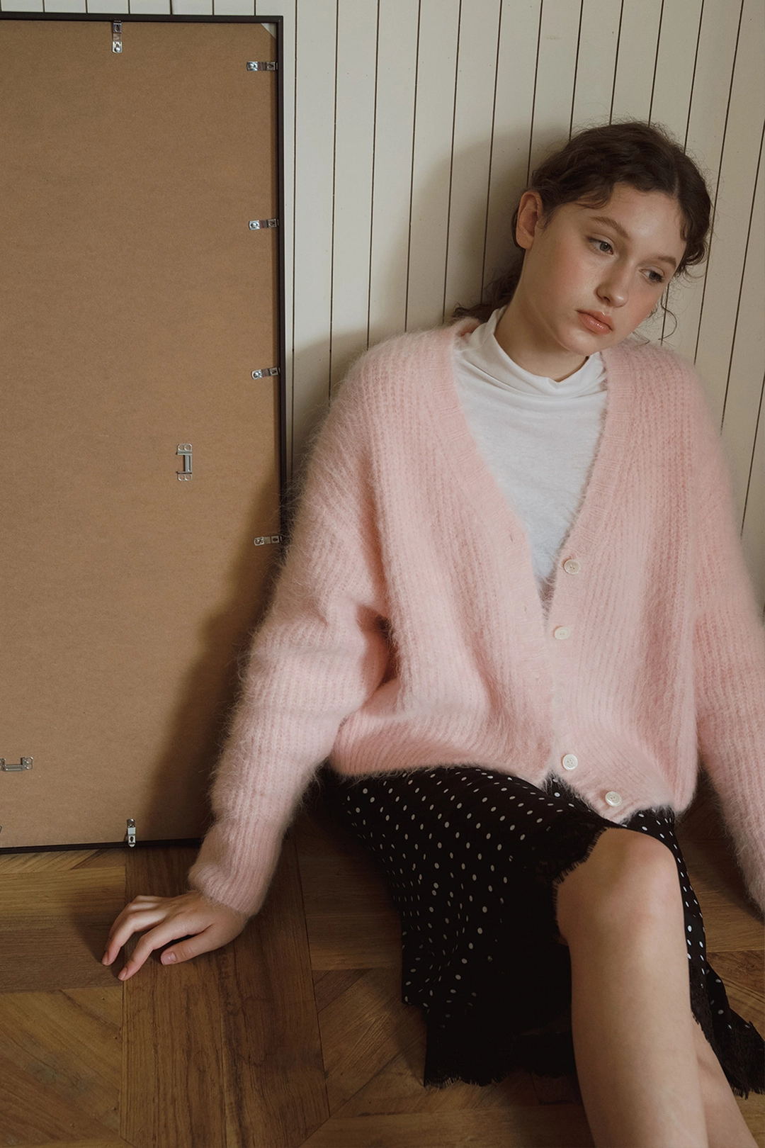 샤드라마 FURRY ALPACA LOOSE FIT CARDIGAN [PINK] 상품 이미지 2