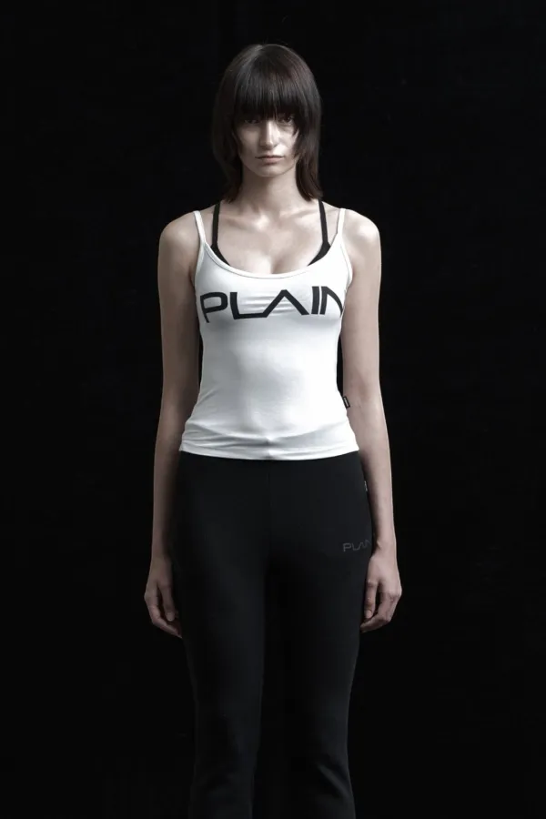 PLAIN BOLD SLEEVELESS WHITE
