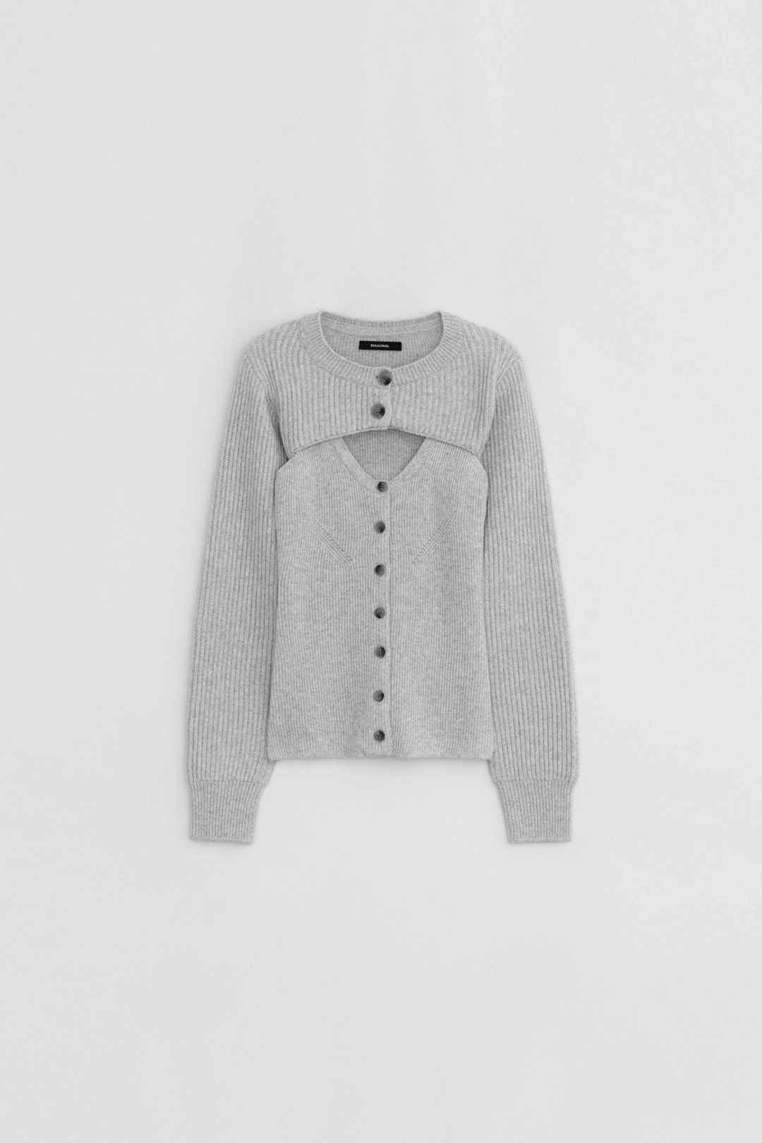 다이애그널 BOLERO LAYERED KNIT CARDIGAN 상품 이미지 1