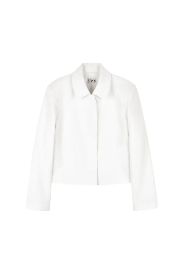 LINEN COTTON JACKET (WHITE)