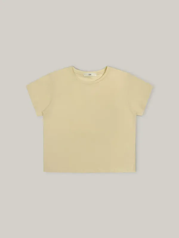 Toms silket t-shirt - Butter yellow