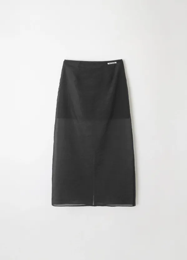 Light Sheer Maxi Skirt - Black