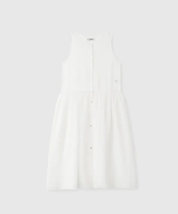 Sheer tartan dress (White)
