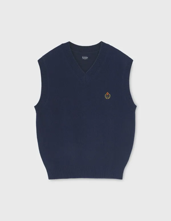 CREST 7G V-NECK VEST / Navy