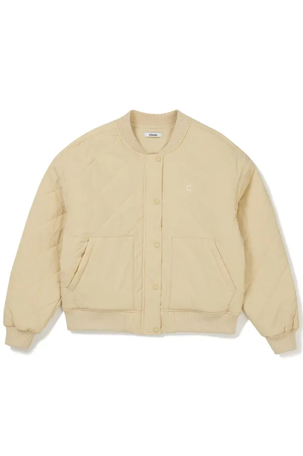 [24FW clove] Quilted Blouson (Beige)