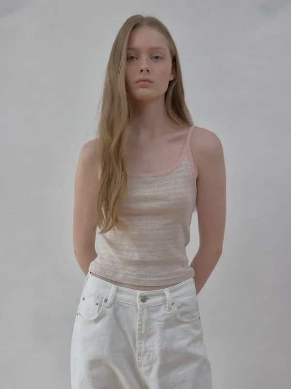 stripe camisole (pink)