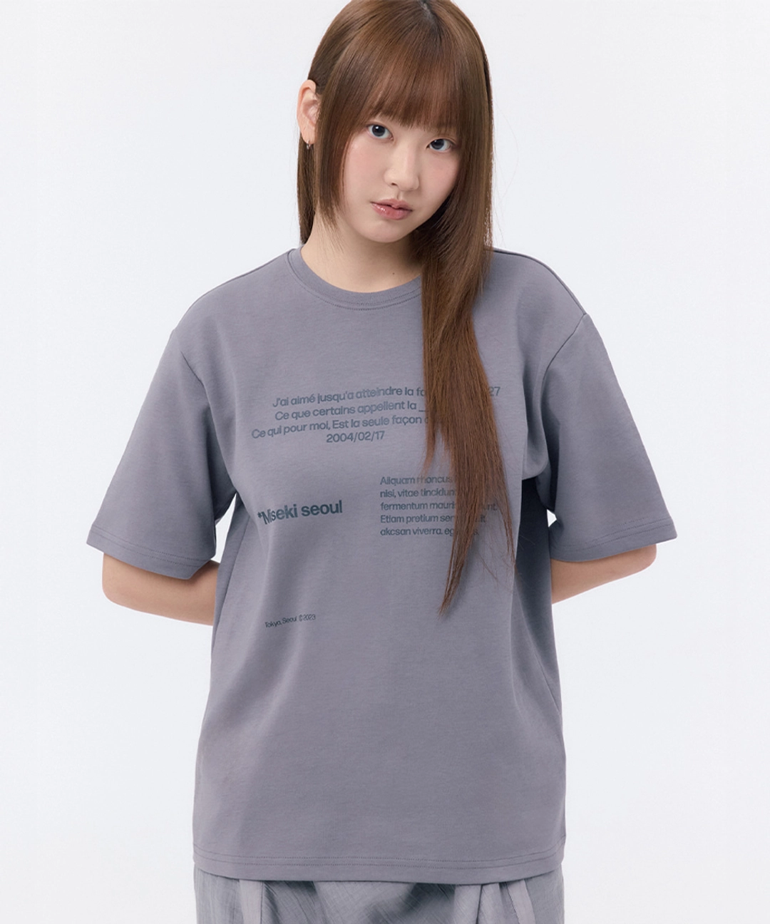 미세키서울 [Exclusive] Miseki typography short sleeves DEEP GREY 상품 이미지 2