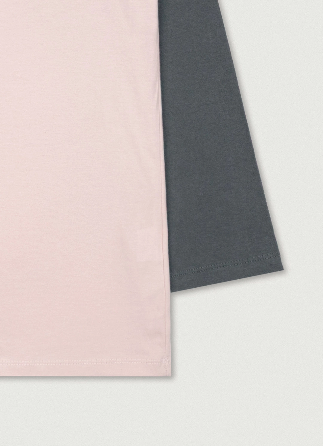 러브바이무드 6th/ Raglan Loose T-Shirt [charcoal pink] 상품 이미지 3