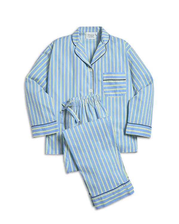 Chilling Stripe Pajama Set (Blue)