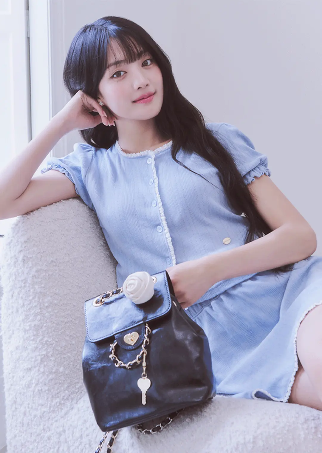 아노에틱 LACE HALF CARDIGAN_SKY BLUE 상품 이미지 1