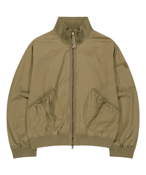 DUSTY COTTON BOMBER JACKET BEIGE