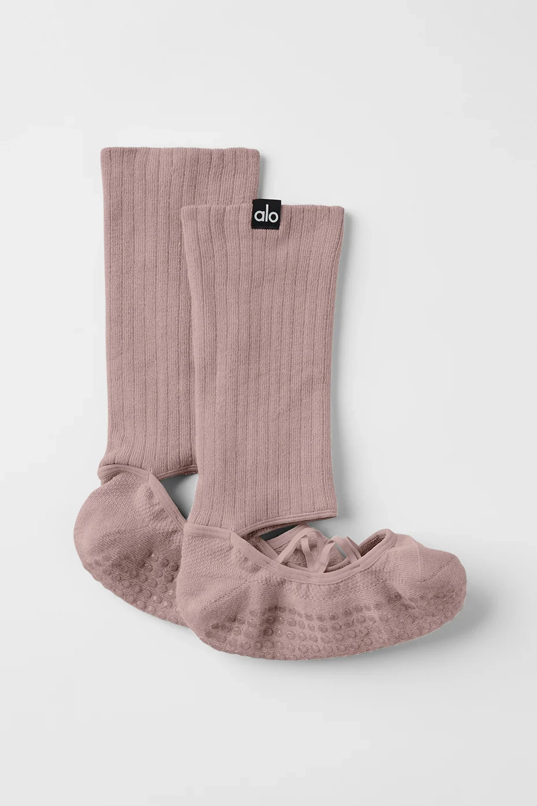 알로요가 Women's Strappy Siren Grip Sock - Taupe 상품 이미지 2