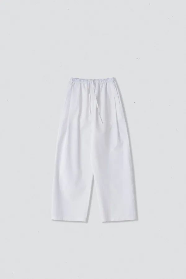 44700_Wide curved banding pants