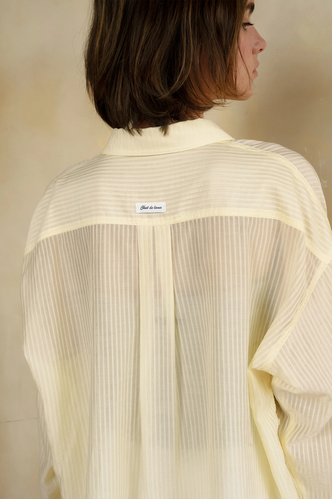 샤드라마 WRINKLE-FREE SHEER SHIRTS [LIGHT YELLOW] 상품 이미지 2