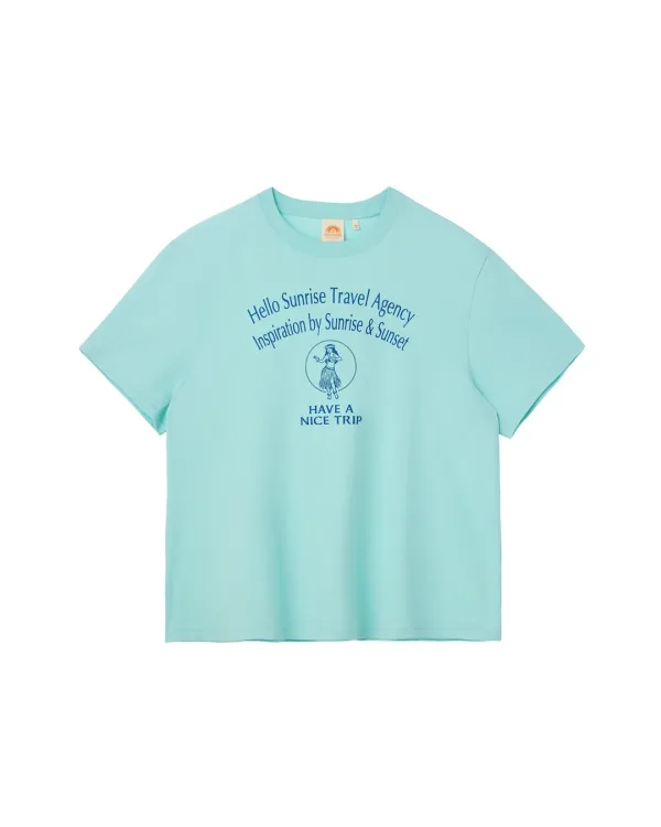[6/1 순차배송] Hula Girl Tee_Aloha Mint