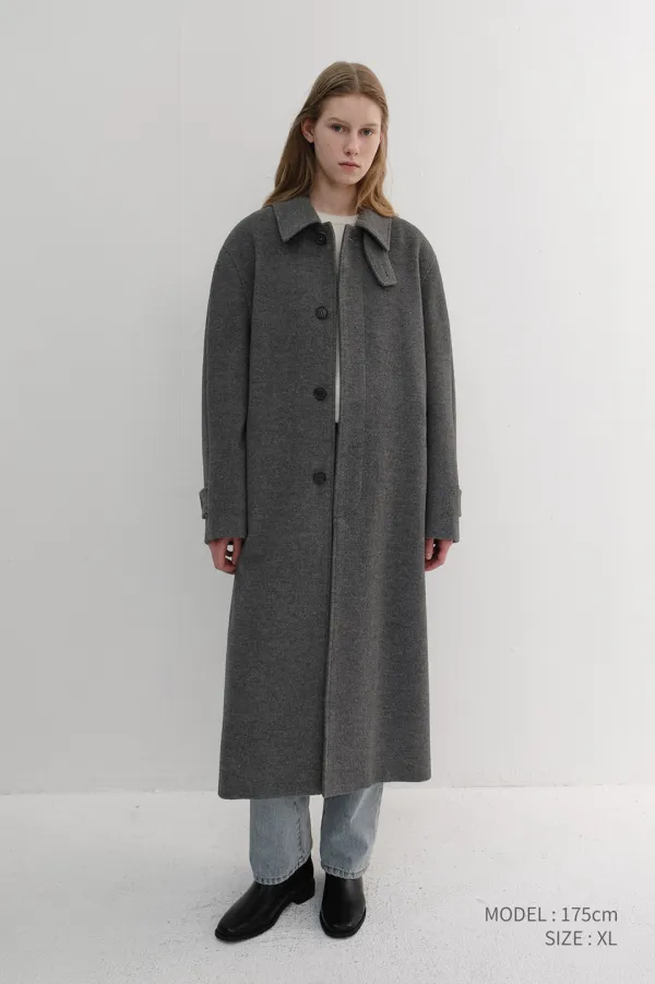 [EARLY ACCESS] UNISEX BELTED CASHMERE MAC COAT MELANGE GREY_UDCO6D123G2