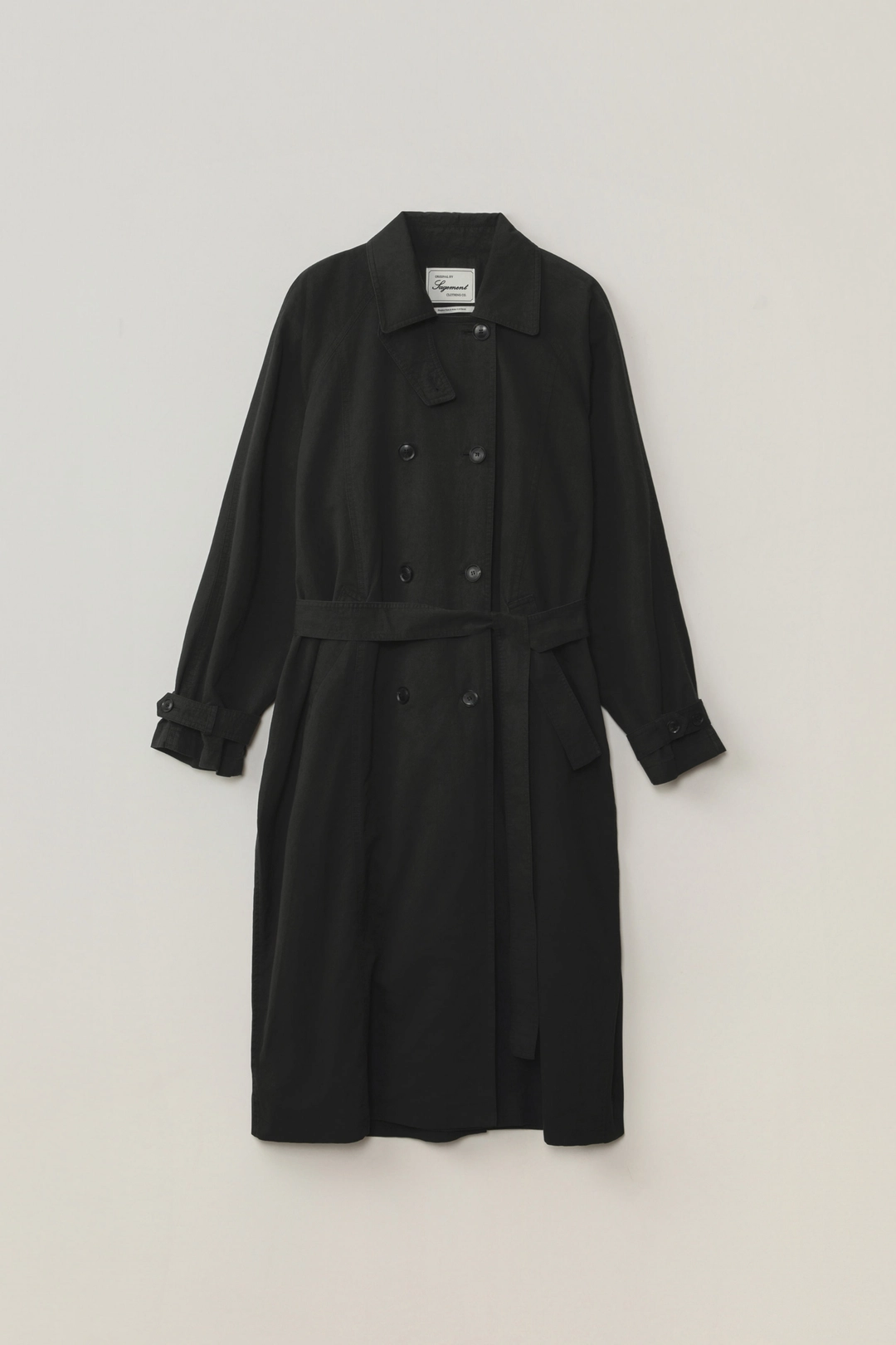 세이지먼트 MONE LONG TRENCH COAT_BLACK 상품 이미지 1