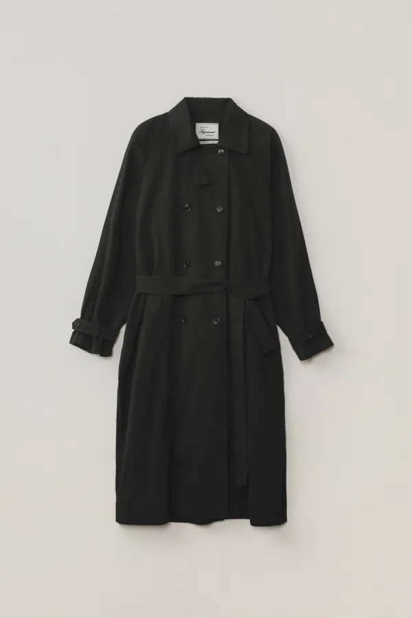 MONE LONG TRENCH COAT_BLACK