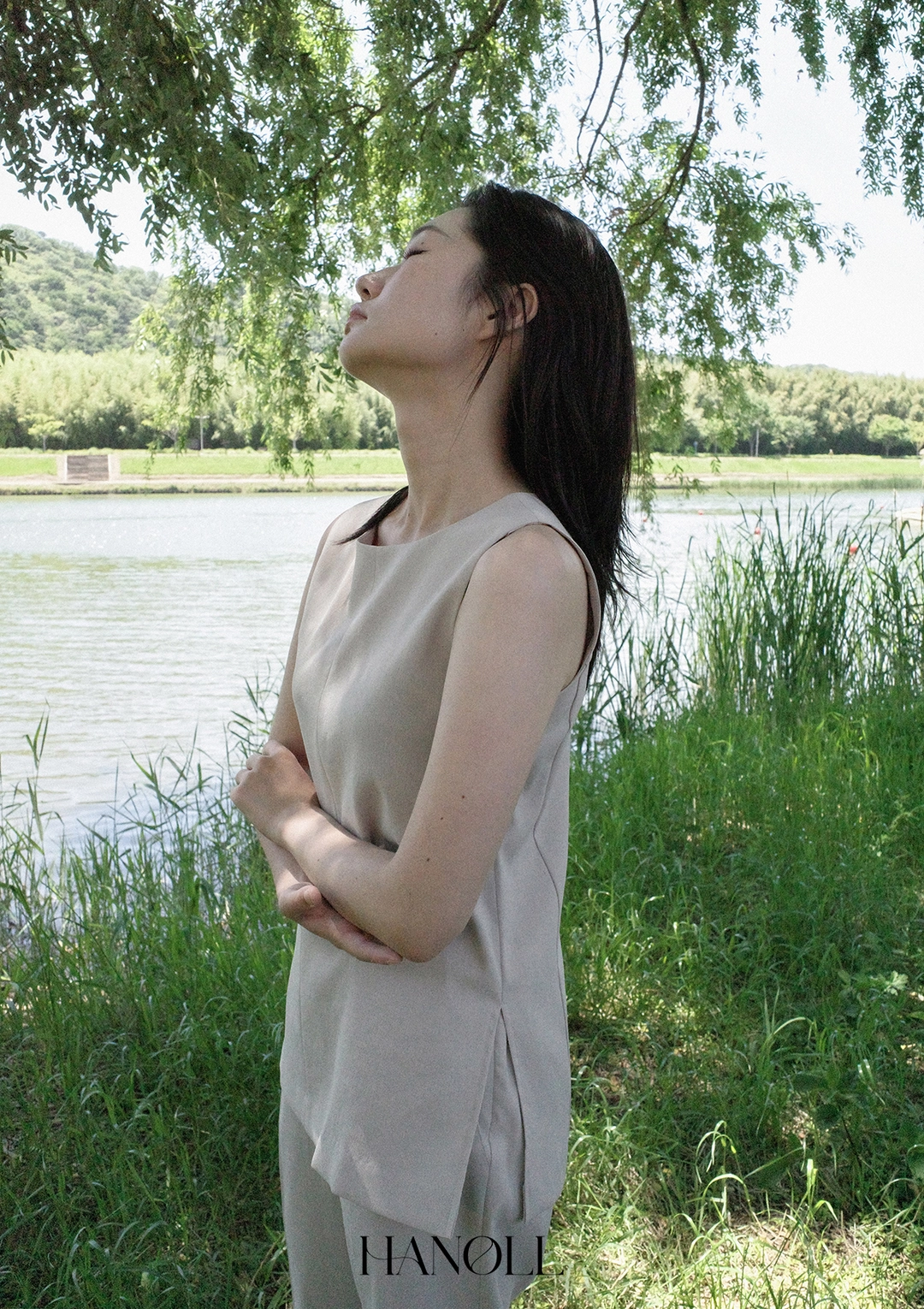 한올 Dry Blouse (Beige) 상품 이미지 2