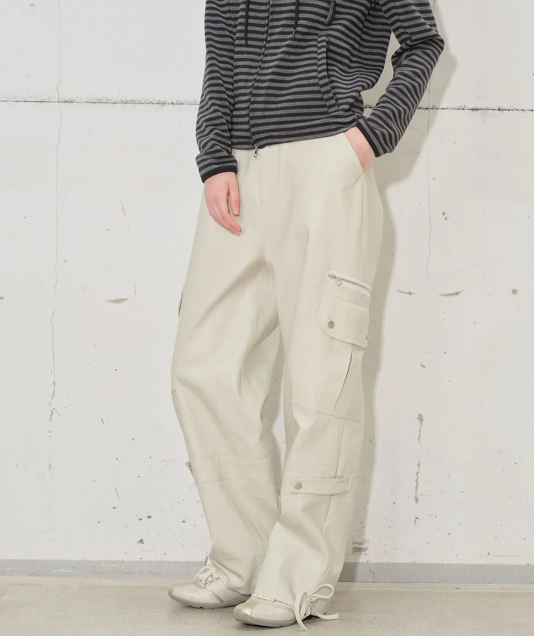 타입서비스 Coated Snap Pants [Ivory] 상품 이미지 2