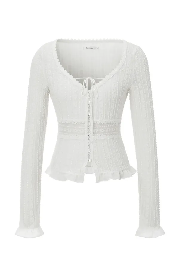 Vanilla lace cardigan