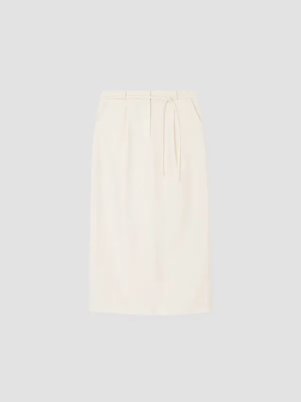 HERRINGBONE STRAIGHT LONG SKIRT_CREAM_OE3C2MSK91CRM
