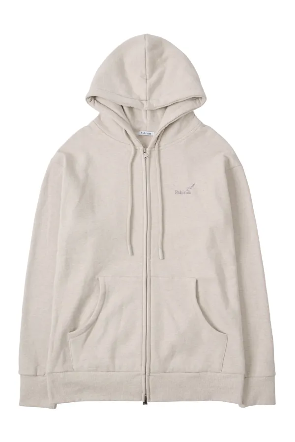 Oversized \'zzZ\' Zip-Up Hoodie_Ivory