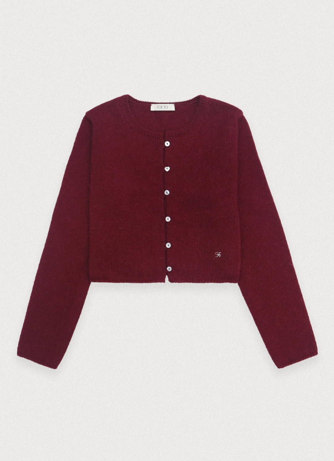 포에토 [2nd] The love alpaca cardigan - burgundy 상품 이미지 1