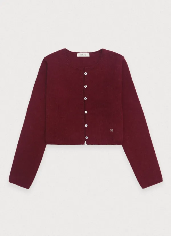 [2nd] The love alpaca cardigan - burgundy