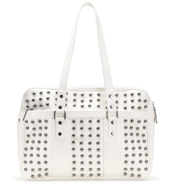 Studded school bag (Ivory)