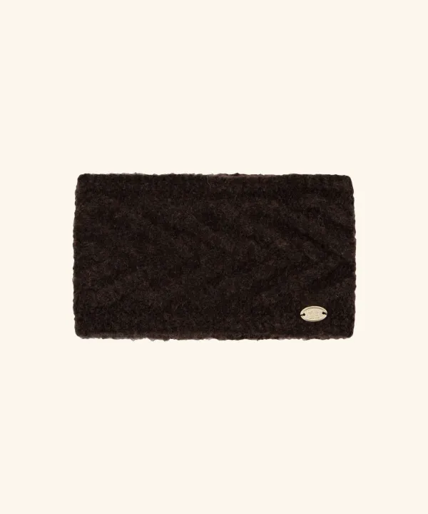 Boston Cable Knit Headband ( Brown )