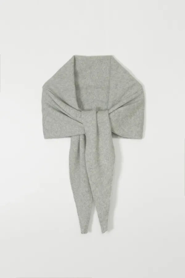 RACCOON SHAWL MUFFLER_GRAY