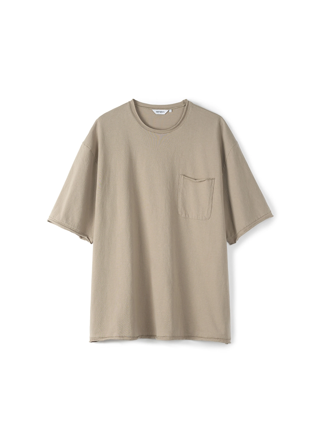 파르티멘토 Raw Edge Pocket Tee_Beige 상품 이미지 3