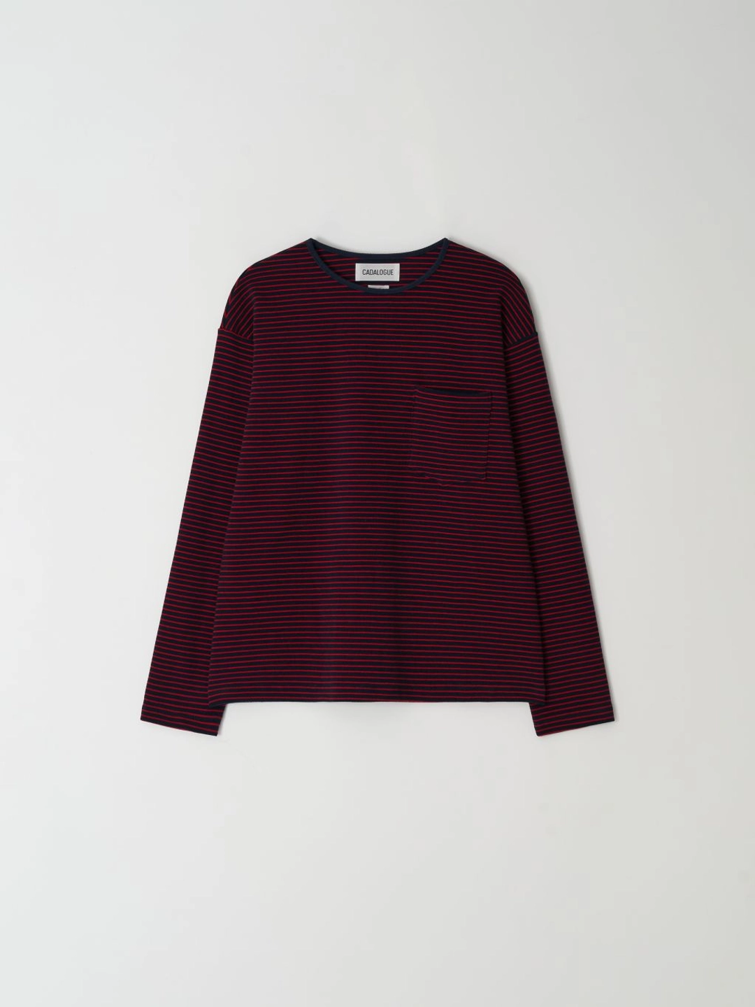 카달로그 Bella Long Sleeve(Navy&Red) 상품 이미지 1