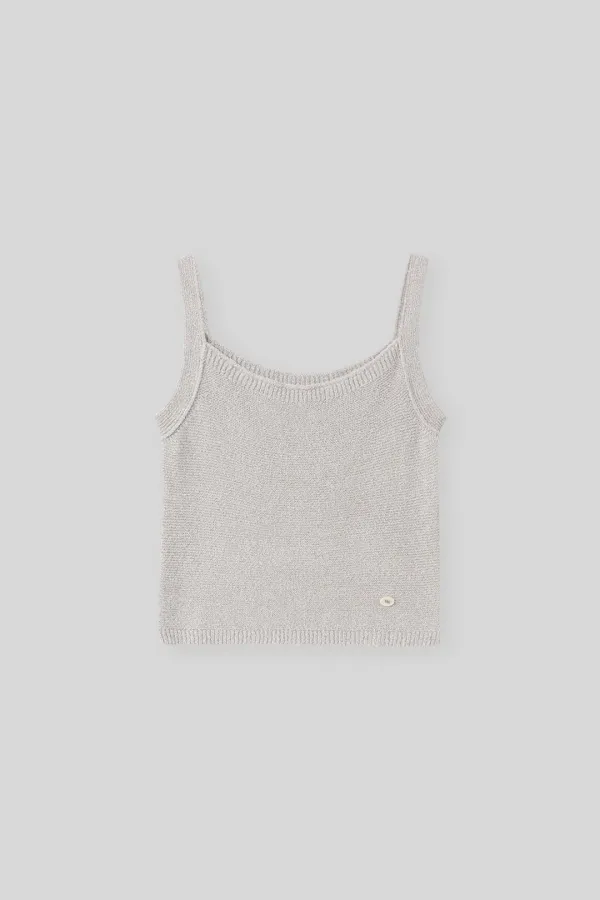 Chocochip knit sleeveless (gray)