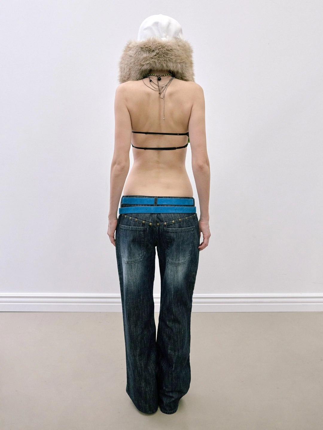 스컬프터 Stud Straight Jeans Faded Black 상품 이미지 2
