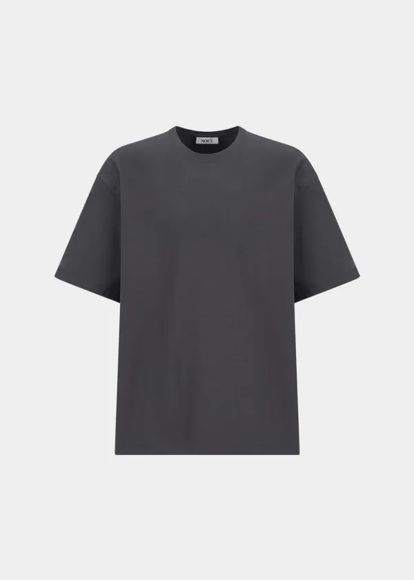 WAVE RIDERS CLUB COTTON T-SHIRT - CHARCOAL