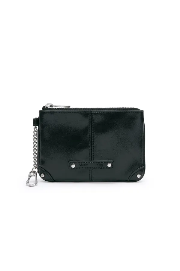 RIVET POINT MINI COIN WALLET IN BLACK