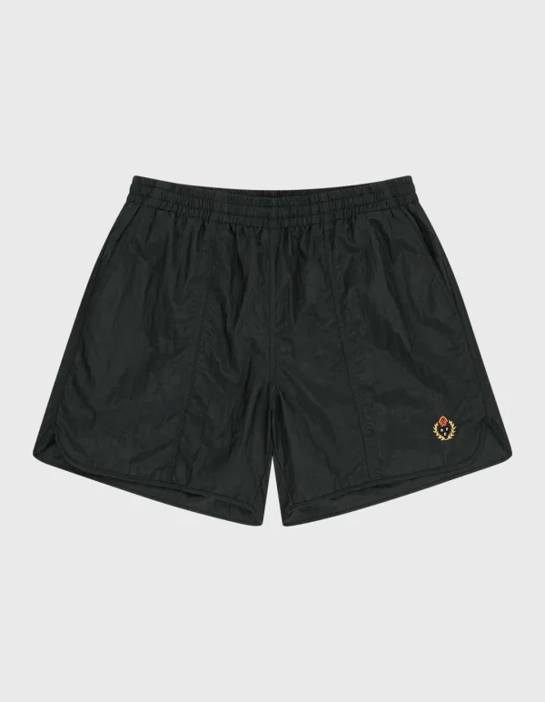 CREST NYLON WASHER SHORTS / Black