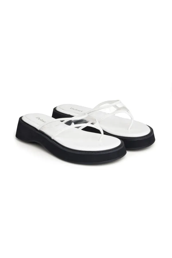 JELLY FLIP FLOP IN WHITE