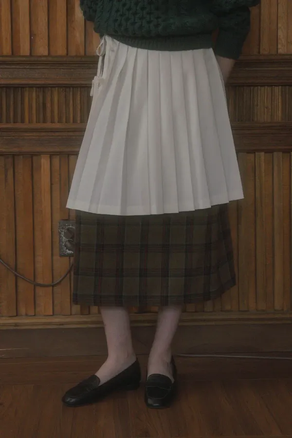 Peonit layered skirt_cream