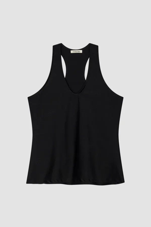 GLITTER HALTER TOP_BLACK