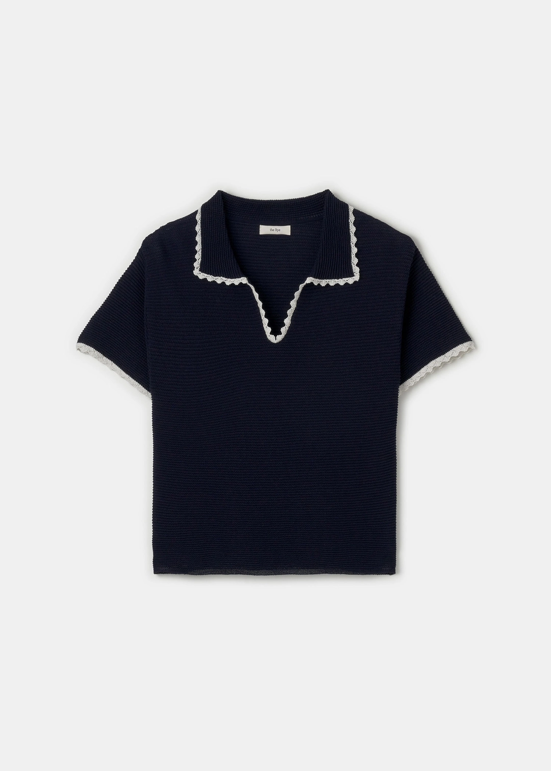 더라이 Open Collar Knit(Navy) 상품 이미지 2