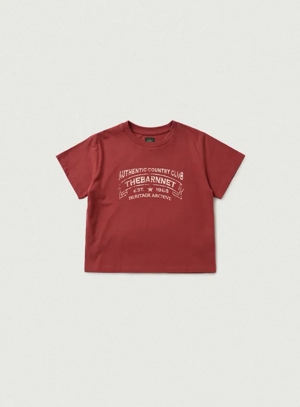 Heritage Brushed Cotton Tee_Red