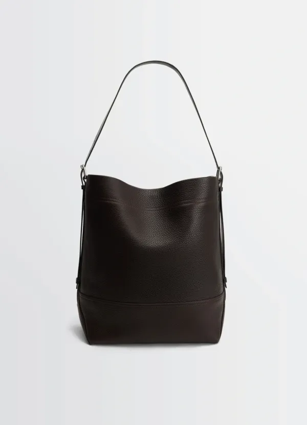 BELTED TOTE BAG IN LEATHER