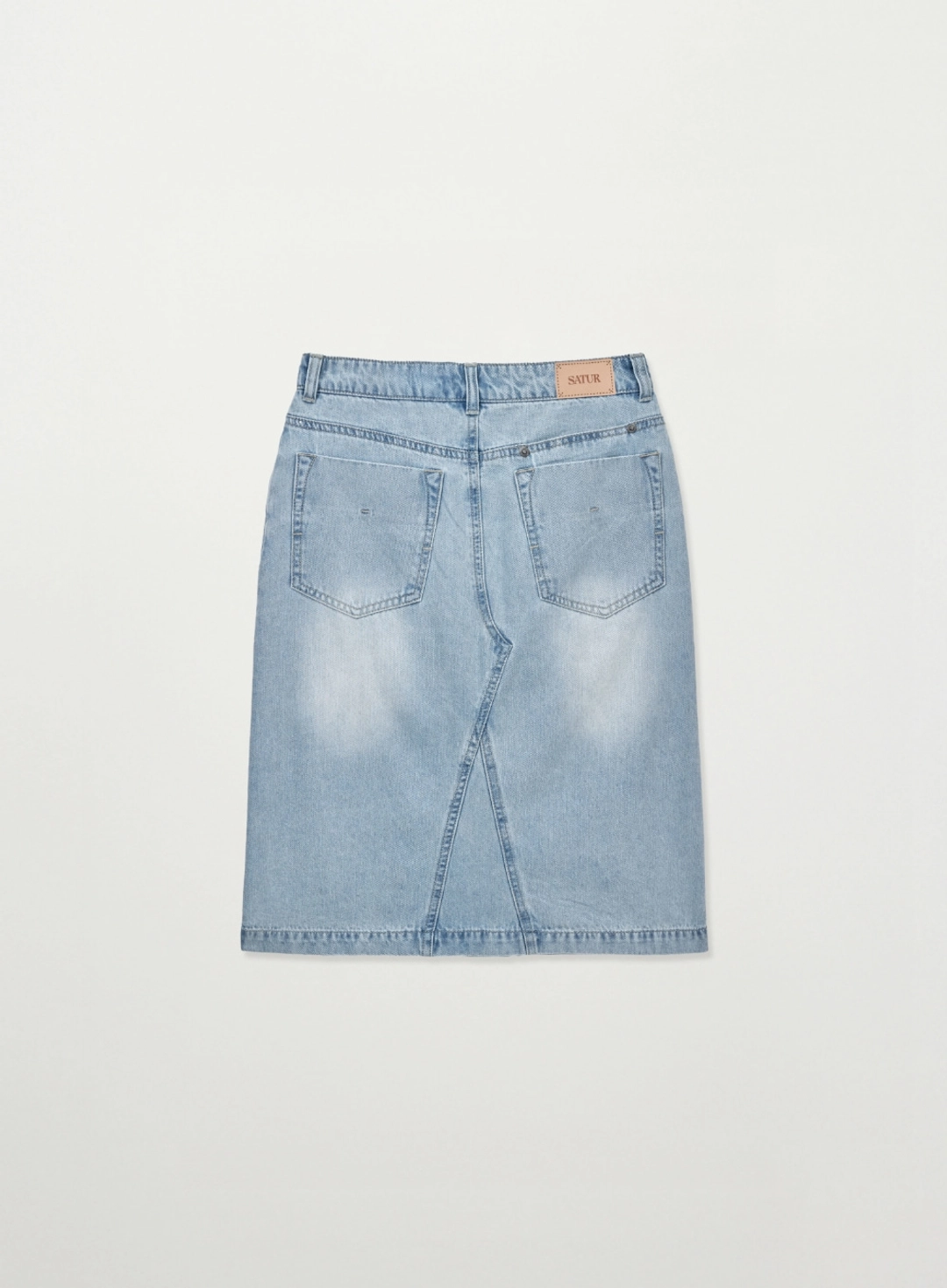 세터 (W) Washed Denim Midi Skirt - Light Blue 상품 이미지 2