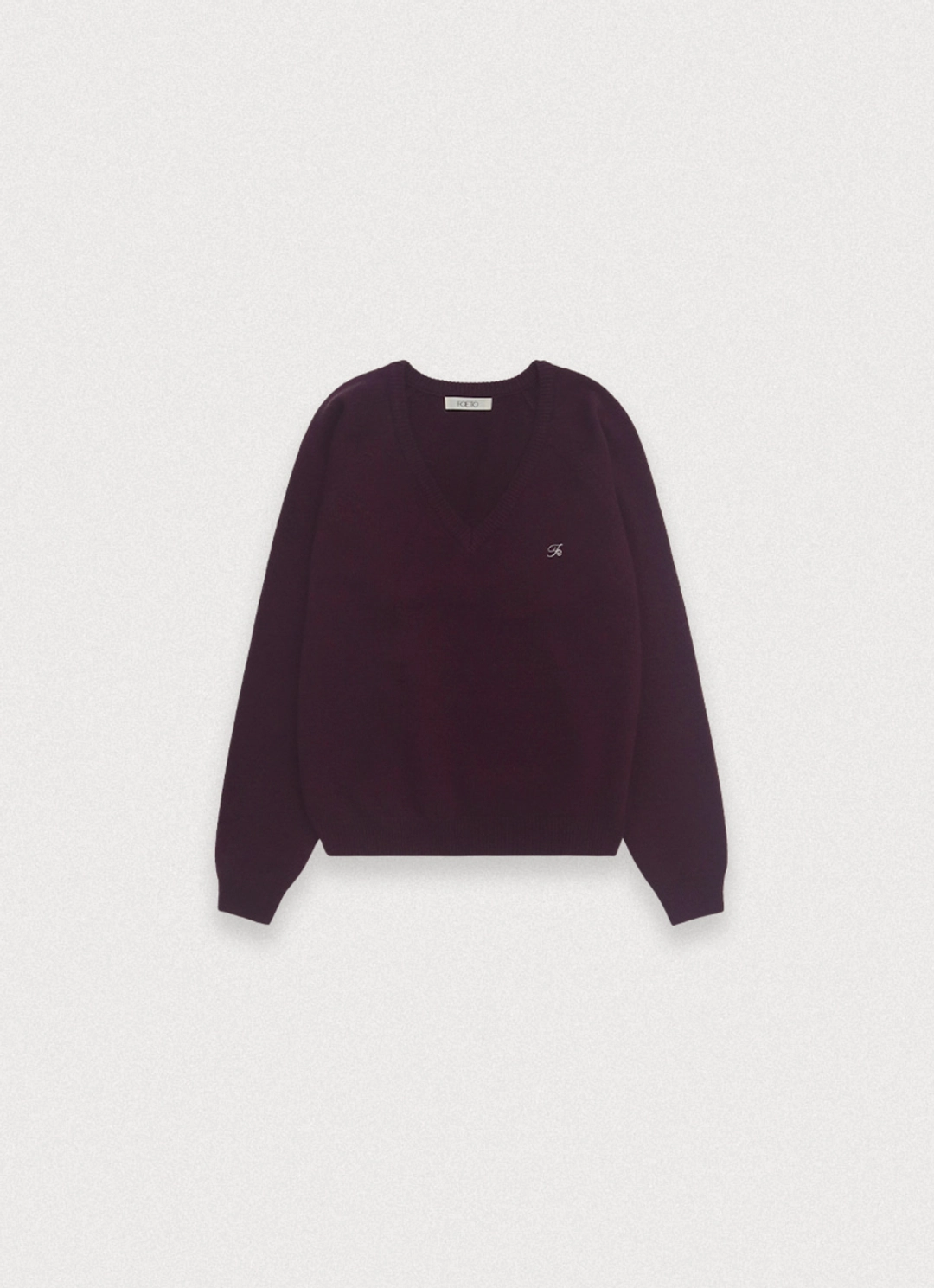 포에토 [29th] Mild cashmere v-neck knit - grape 상품 이미지 3