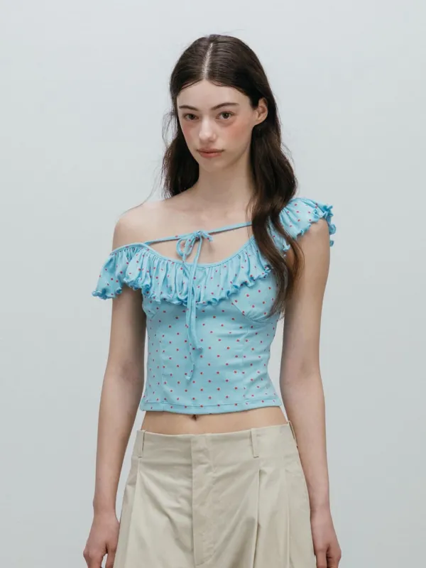 DOT WAVE SLEEVELESS / SKYBLUE