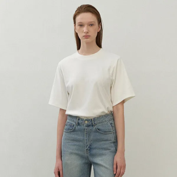 (Z-T-6932)ESSENTIAL WARM HARF SLEEVE TEE